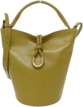 Bottega Veneta Pre-owned Bucket Bags, female, Green, Size: ONE SIZE Pre-owned Leather handbags