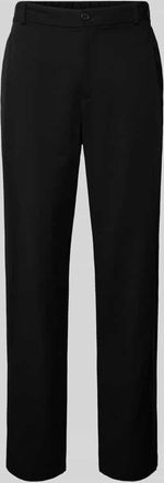 Emporio Armani Regular Fit Hose mit Leinen-Anteil in Black, Gr&ouml;&szlig;e 48