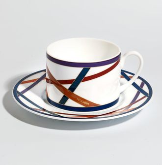 Missoni Home Cintas Multicolor - Juego de Lujo Caja 2 Piezas. Taza de T&eacute; y Platillo