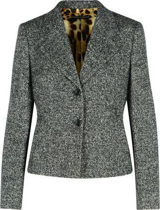Dolce & Gabbana Two-Tone Virgin Wool Blend Jacket