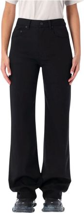 Balenciaga Recht Gesneden Tailored Broek - Dames - Straight fit broeken - Zwart - XS - Wol - Broeken