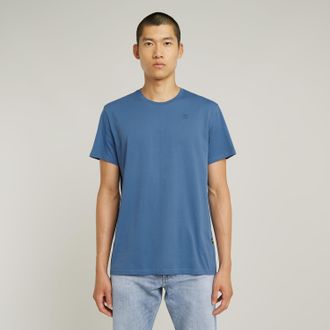 G-Star T-Shirt G-STAR Base, Herren, Gr. XXL, blau (dutch blau), Single Jersey, Obermaterial: 100% Baumwolle, unifarben, regular fit, Rundhals, Shirts T-Shirt