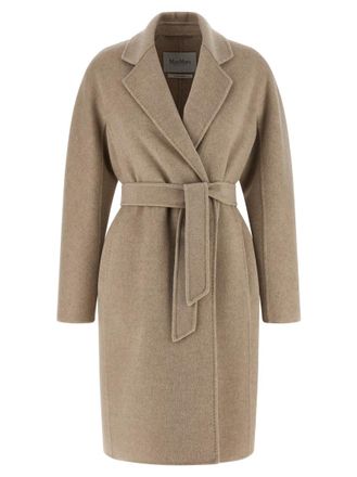 Max Mara Beige Notched lapel Trench Coat
