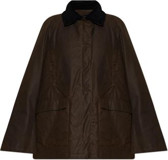 Toteme Ge&iuml;soleerde Jas Met een Corduroy Kraag - Dames - Zomerjassen - Bruin - XS - Leer - Jassen