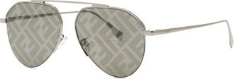 Fendi Fendi Travel Aviator-style Sunglasses, Sunglasses, Print Lenses - Grey