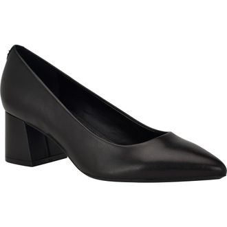 Calvin Klein Lenott Pointed Toe Pump in Blk02 at Nordstrom Rack, Size 5.5