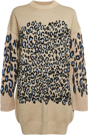 Kenzo leopard-print knitted dress - Neutrals