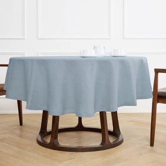 Solino Home Linen Round Tablecloth - Sonoma in Dusty Blue at Nordstrom, Size Medium