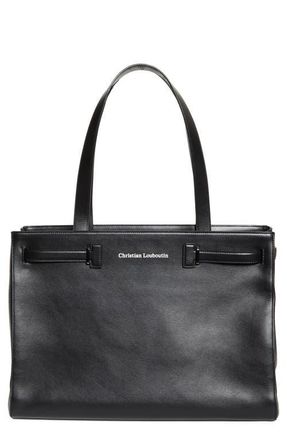 Christian Louboutin Djanis Leather East/West Tote in Black at Nordstrom