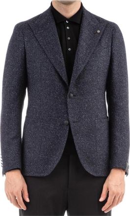 Tagliatore Wol-Zijde Jas - Heren - Blazers - Blauw - S - Wol - Jassen