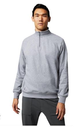 Fabletics The Year Round Terry Quarter Zip in Classic Grey Heather at Nordstrom, Size Xx-Large