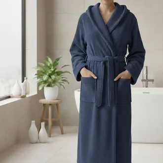 Dmora Albornoz Satofa, 100% Algod&oacute;n Con Capucha, Talla S, Azul