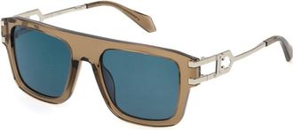 Just Cavalli Blue Square Ladies Sunglasses SJC096 09X8 53