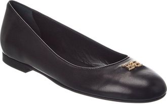 Bally Logo Bitey Leather Ballerina Flat