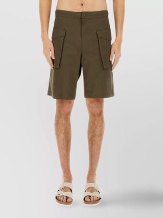Aspesi knee length bermuda shorts with flap pockets