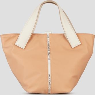Alexander Smith Lauren Small handbag with shoulder strap in peach nylon