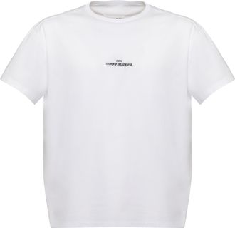 Maison Margiela White Inverted Text Cotton T-Shirt