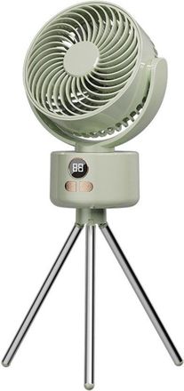 No Brand Ventilador Usb, Bater&iacute;a De 3600 Mah, Tres Velocidades, Funcionamiento Silencioso, Inclinaci&oacute;n De 140&deg;, Rotaci&oacute;n Autom&aacute;tica, Pantalla Led, Ideal Para E