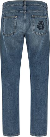 Dolce & Gabbana Mens Blue Cotton Straight-Leg Jeans Clothing