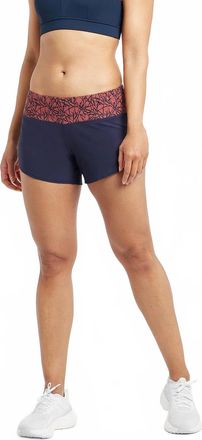 Oiselle Womens Roga Shorts In Ink Blue/redwood Monarch