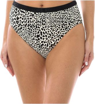 Michael Kors Bikini Bottom met Hoge Pijp - Dames - Bikinis - Zwart - S - Polyester - Badmode