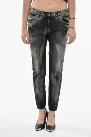 Dsquared2 Stretch Denim Delav&eacute; Effect Jeans COOL GIRL 15cm Dsquared2