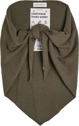 Extreme Cashmere Extreme Cashmere N&deg;150 Witch Cashmere-blend Triangle Scarf - Dark Green - One Size