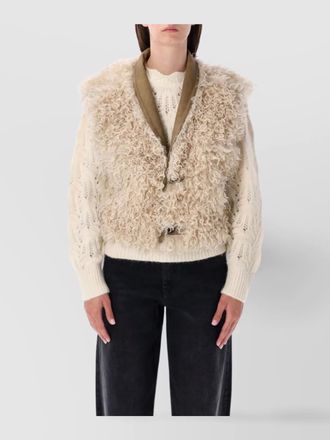Isabel Marant faux shearling shawl collar vest