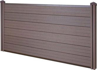 Hhg Pannello frangivento fendivista basso privacy Sarthe wpc 195cm marrone