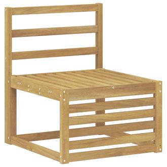 vidaXL Sof&aacute; Intermedio De Exterior Madera De Acacia S&oacute;lida Blanco Vidaxl