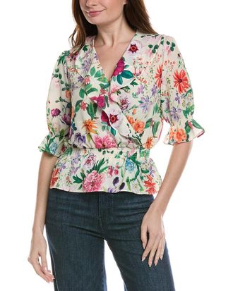 Alberta Ferretti Philosophy Peplum Woven Top