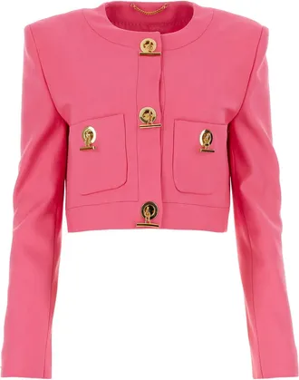 ジャケット MOSCHINO Women Suit Jackets A0522 55170181 Pink Pink Teddy Jacket by Moschino on Sale