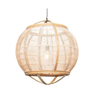 QAZQA Smart Pendant Lamp Brown 58 cm Incl. Wifi G95 - Pascal
