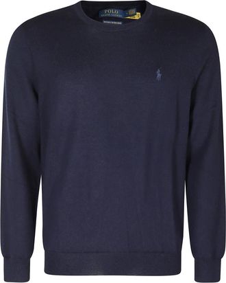 Polo Ralph Lauren Maglione Girocollo a Maniche Lunghe - - Knitwear - Uomo - Blu - 2XL