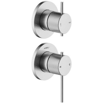 Nobili Nobili Parte Esterna Doccia Monocomando a Parete Inox spazzolato serie Respiro codice prod: WE81102/1RSIX