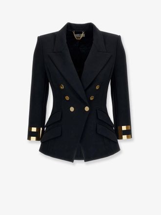 Elisabetta Franchi Blazer doppiopetto con dettagli Monogram in metallo - ELISABETTA FRANCHI - gender_Woman