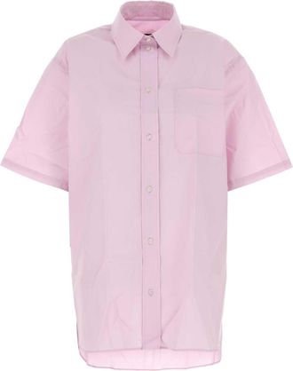 SOEUR Pink Poplin Bobbie Oversize Shirt