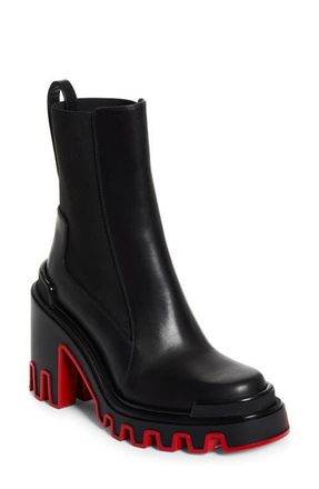 Christian Louboutin Marchacroche Dune Platform Chelsea Boot in Black at Nordstrom, Size 7.5Us