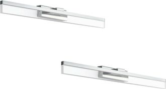 Loops 2 PACK Wall Light IP44 Bathroom Colour Chrome Shade Clear Plastic LED 10W Incl