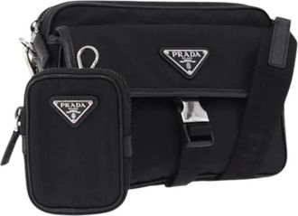 Prada Pre-owned Vintage Schoudertas - Dames - Vintage Schoudertas - Zwart - ONE Size - Nylon - Vintage