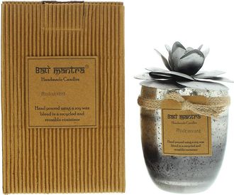 Bali Mantra Camellia Glass Silver Redcurrant Candle 500g | TJ Hughes