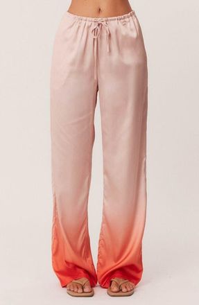SNDYS Amaya Satin Pants in Peach Ombre at Nordstrom, Size X-Large