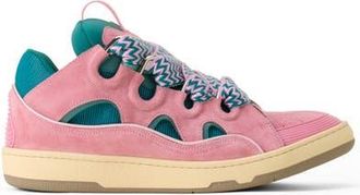 Lanvin Curb Leather Sneakers in Pink at Nordstrom, Size 44