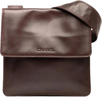 Chanel Pre-owned Vintage Flap Crossbody Bag - Dames - Vintage Schoudertas - Rood - ONE Size - Leer - Vintage