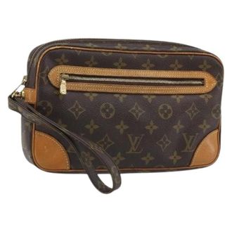 Louis Vuitton Pre-owned Monogram Canvas Clutch - Dames - Pre-owned - Bruin - Maat: ONE Size