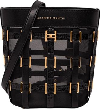 Elisabetta Franchi Bucket Schoudertas - Dames - Schoudertassen - Zwart - ONE Size - Tassen