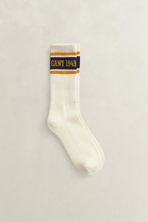 GANT Men Striped Logo Sport Socks (40-42) CREAM
