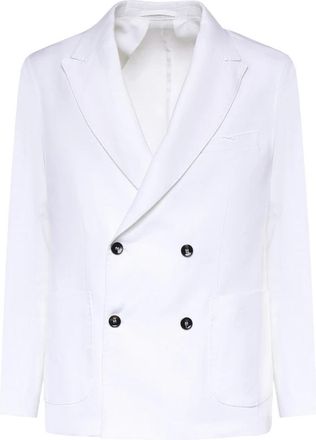 Michael Coal Giacca Doppio Petto MC-Austin - Heren - Blazers - Wit - S - Leer - Jassen