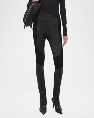 Helmut Lang Leather Racer Leggings
