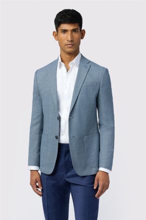 Ted Baker Mens Single Breasted Two Button Slim Fit Suit Jacket - Blue Wool - Size 44 (Chest)